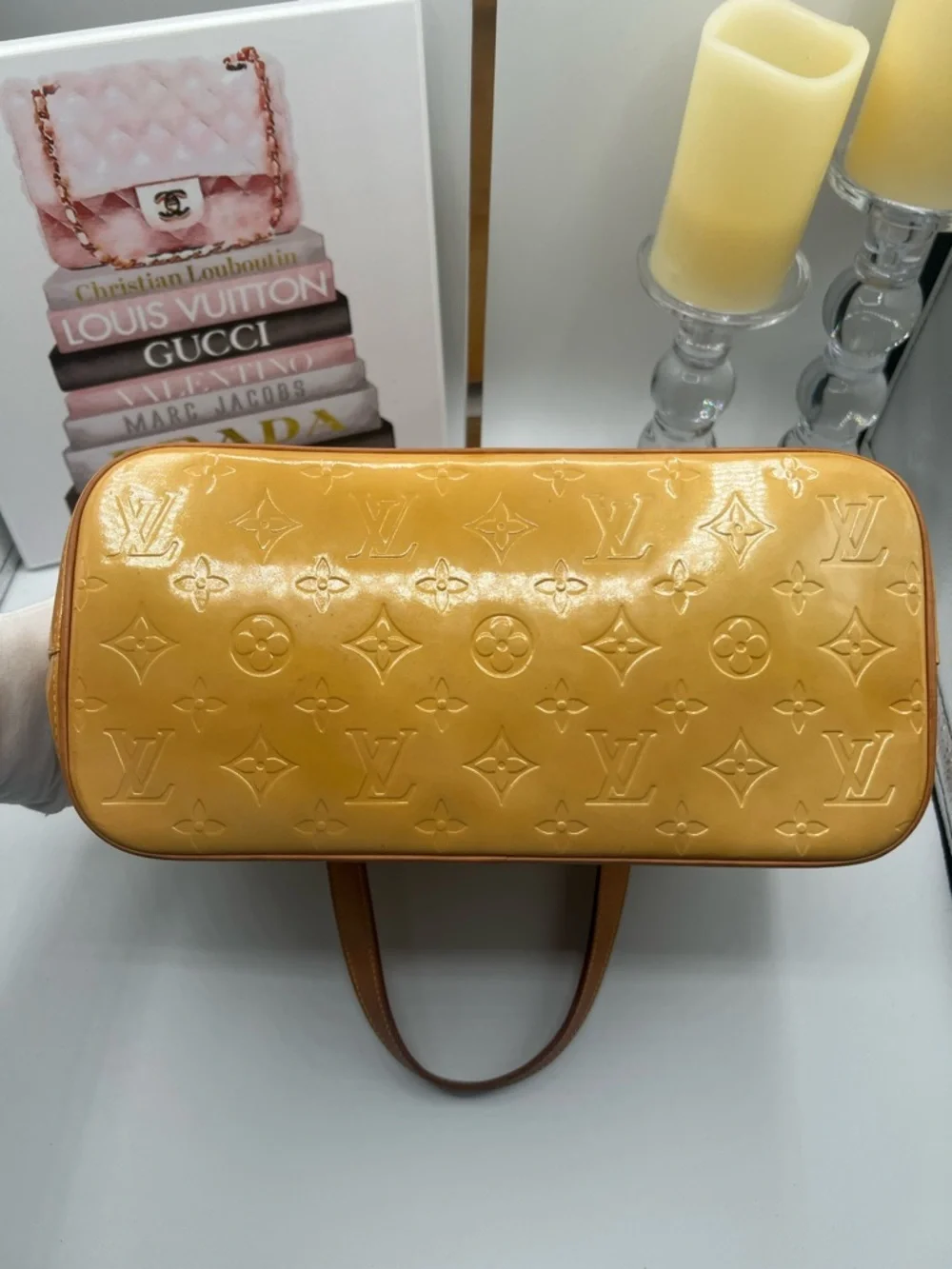 Louis Vuitton Vernis Houston Monogram Tote with COA